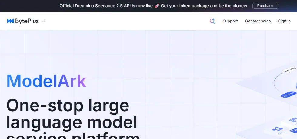 Заглавный экран публичной страницы ModelArk