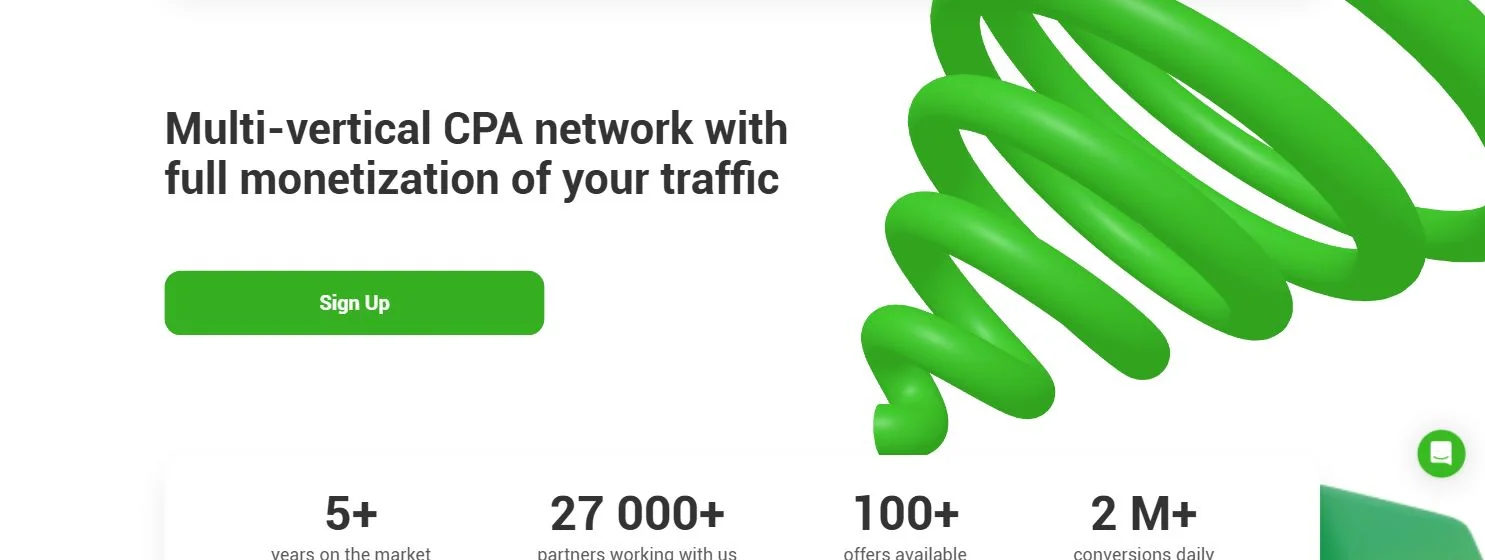 Главная страница CPA-сети OfferGate