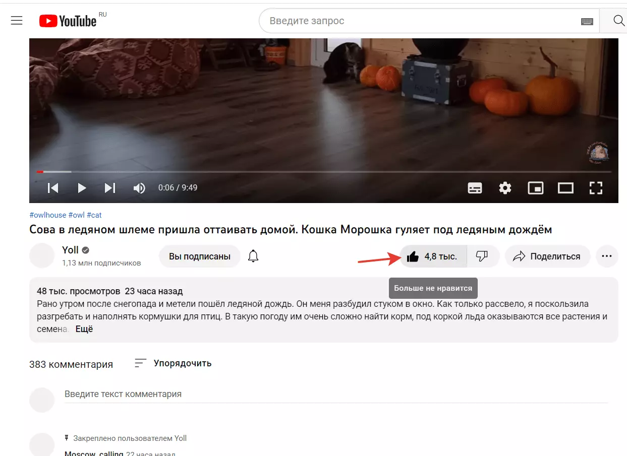 Убрать лайк с видео .png