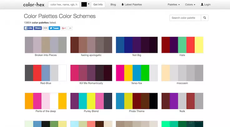 Color Palettes Color Schemes