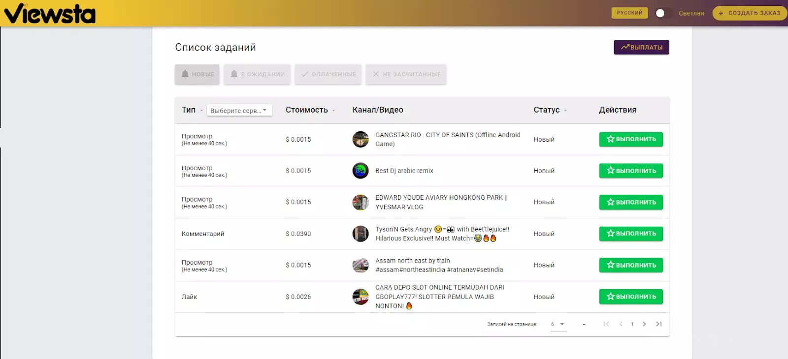 Viewsta.ru — SMM-панель по продаже трафика для сайтов и социальных сетей