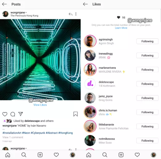Instagram может скрыть лайки под публикациями
