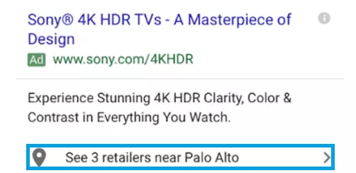 Расширение объявления партнерские адреса Google Ads