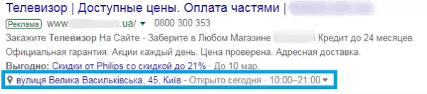 Расширение объявления местоположение Google Ads