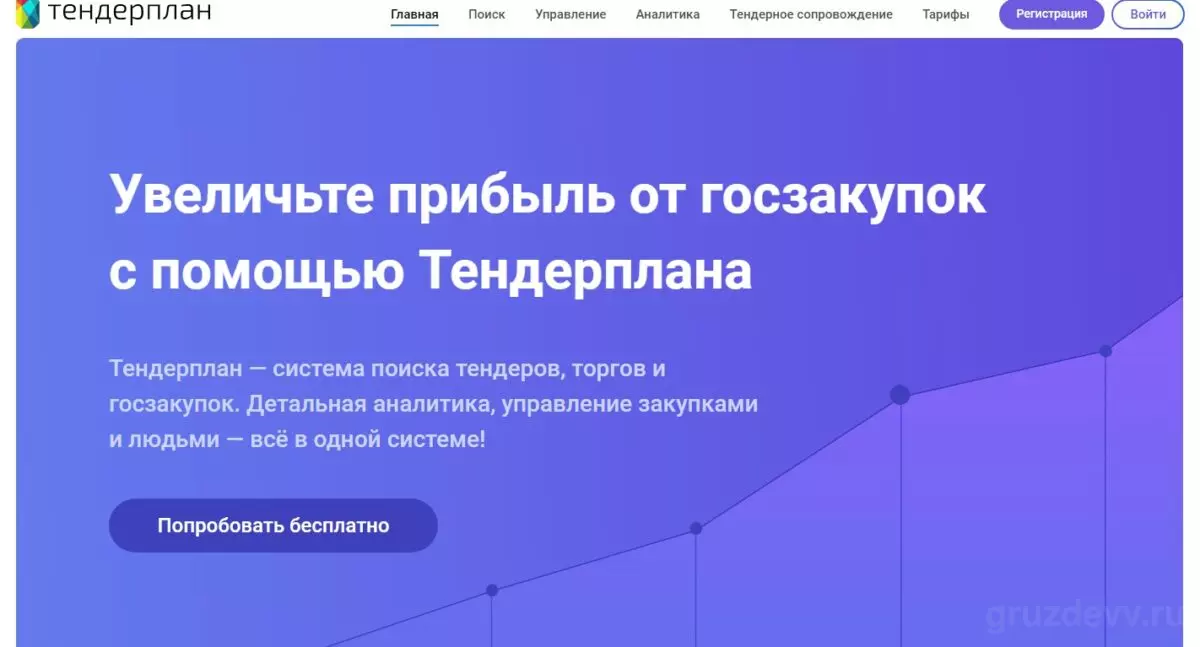 Интерфейс Тендерплан 2026