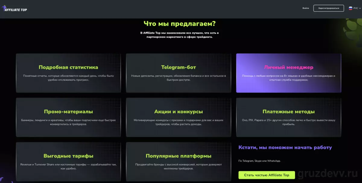 Обзор и отзывы на Affiliate Top, мультибрендовая партнерская программа